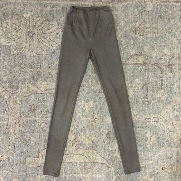 Aritzia Wilfred Daria Faux Suede High Waisted Leggings Size Small - Picture 2 of 7
